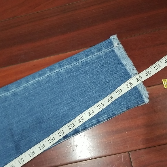 Encore Junior Jeans High Rise Destroyed Boyfriend Fit Size 1 Blue - Picture 11 of 12